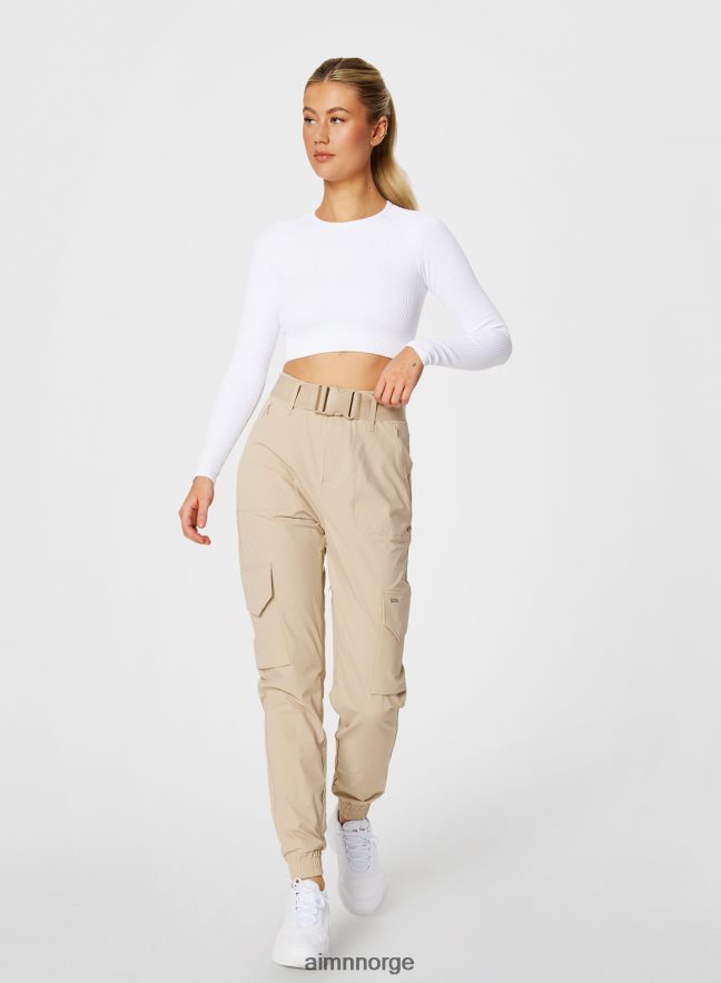 AIM'N kvinner beige cargo bukser 6FV40N708 klær