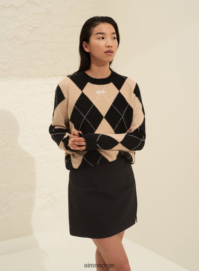 AIM'N kvinner argyle strikket genser 6FV40N448 klær