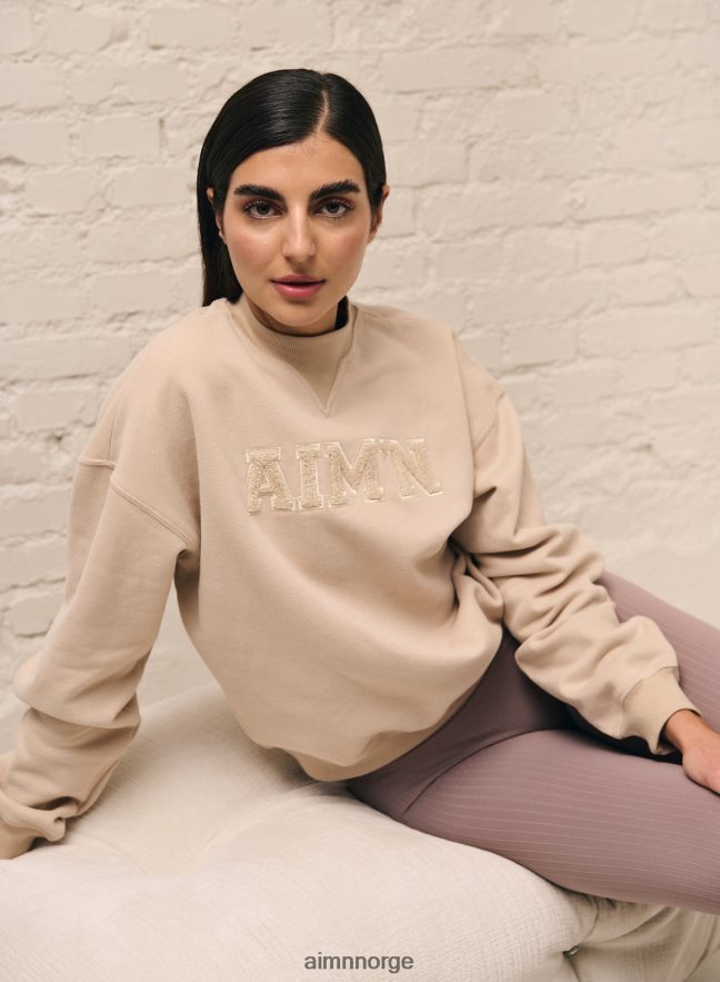 AIM'N kvinner beige collegegenser 6FV40N676 klær