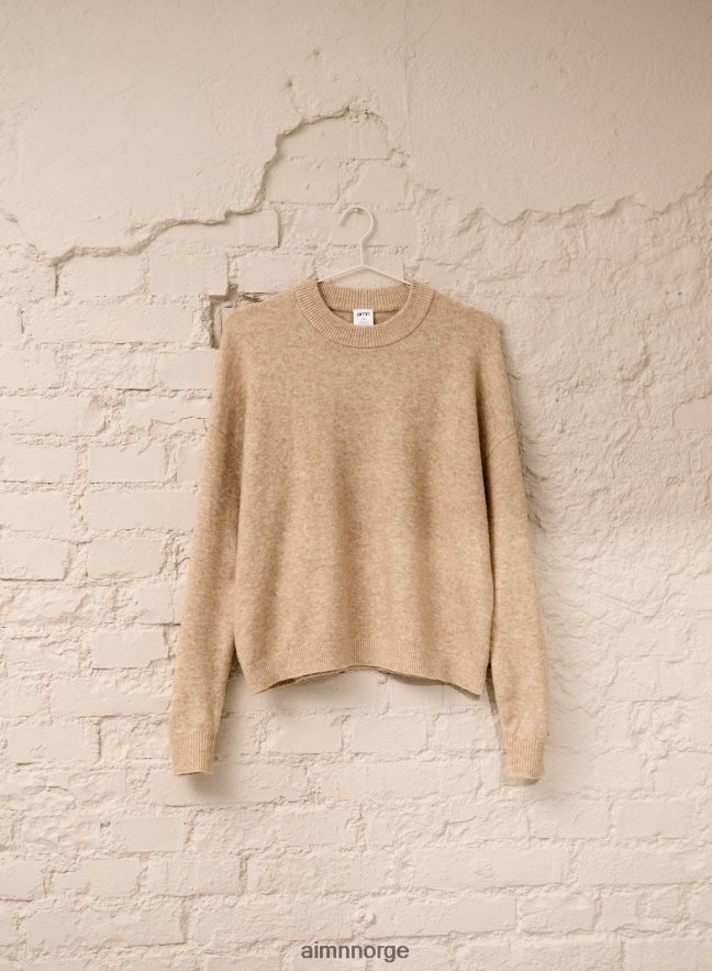 AIM'N kvinner beige myk strikket genser 6FV40N405 klær