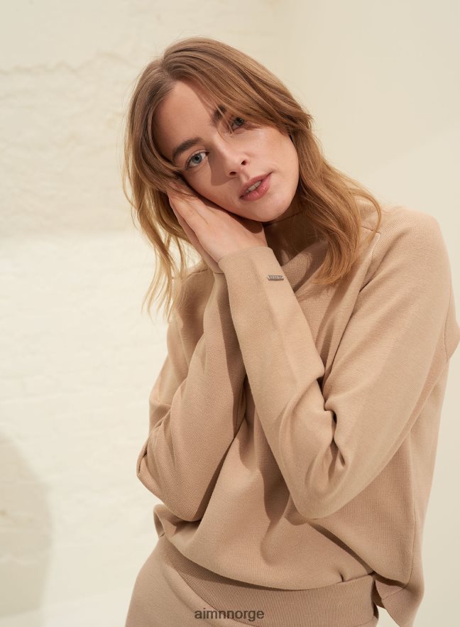AIM'N kvinner beige perfekt strikket genser 6FV40N414 klær