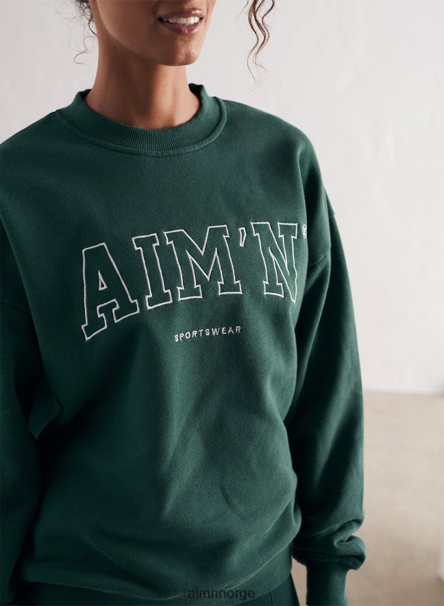 AIM'N kvinner furugrønn collegegenser 6FV40N670 klær