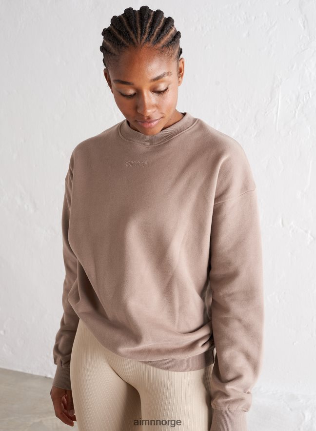 AIM'N kvinner sweatshirt med espressologo 6FV40N658 klær