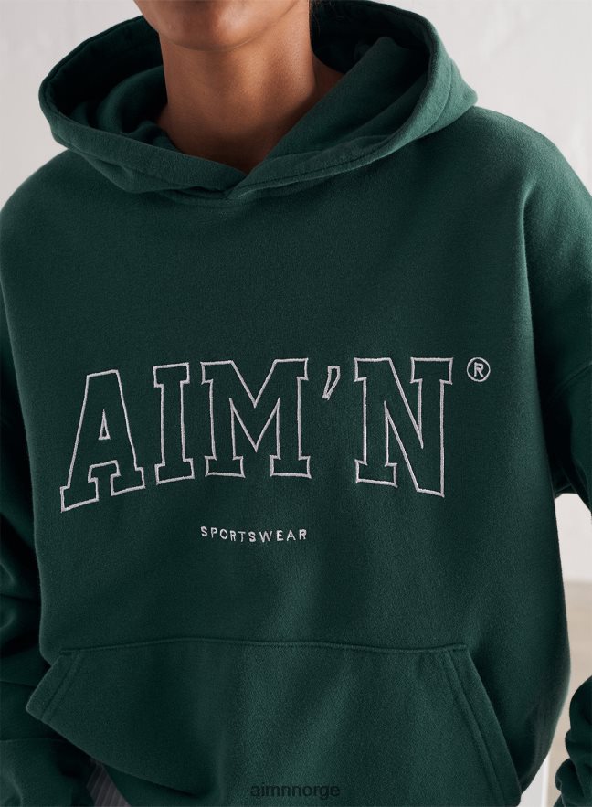 AIM'N kvinner furugrønn college svettehette 6FV40N663 klær