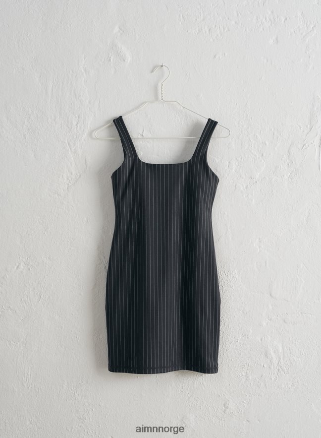 AIM'N kvinner pinstripe all sport kjole 6FV40N634 klær