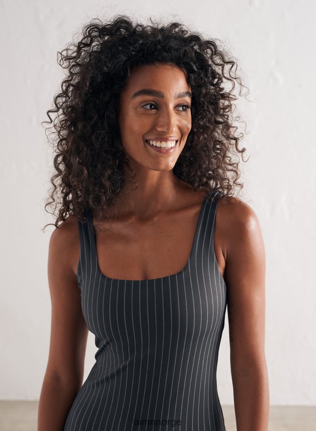 AIM'N kvinner pinstripe all sport kjole 6FV40N634 klær