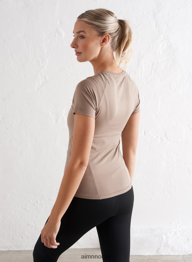 AIM'N kvinner espresso myk basic kort ermet 6FV40N355 klær