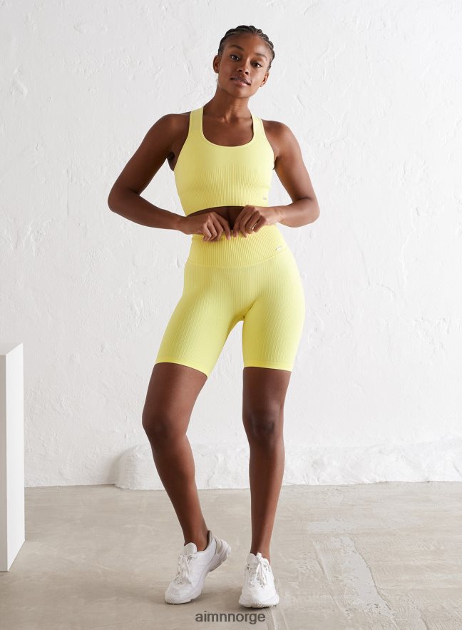 AIM'N kvinner lemonade ribbede sømløse bikershorts 6FV40N555 klær