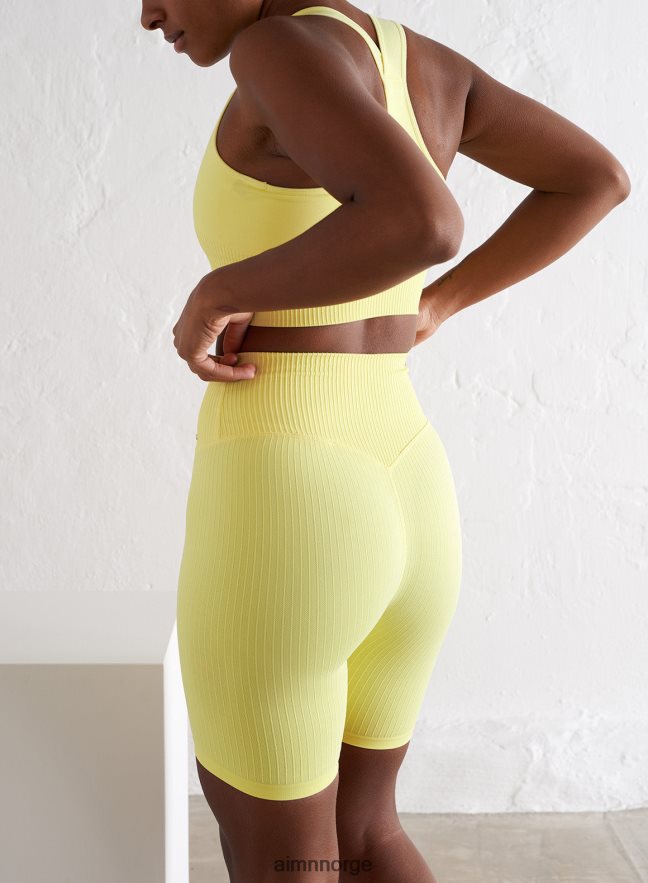 AIM'N kvinner lemonade ribbede sømløse bikershorts 6FV40N555 klær