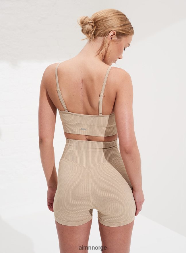 AIM'N kvinner sandvasket, ribbet sømløs midi-bikershorts 6FV40N483 klær