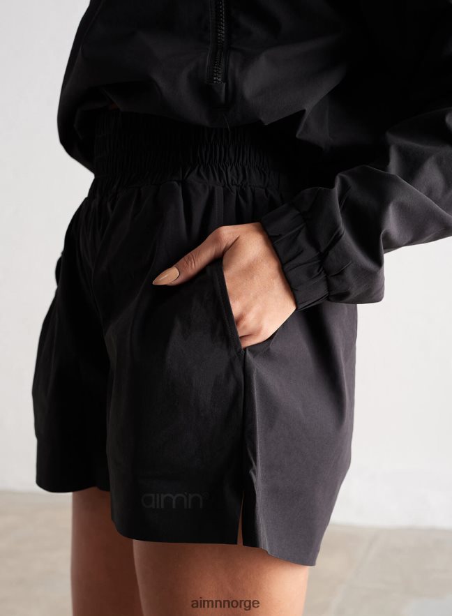 AIM'N kvinner sorte windbreakershorts 6FV40N499 klær