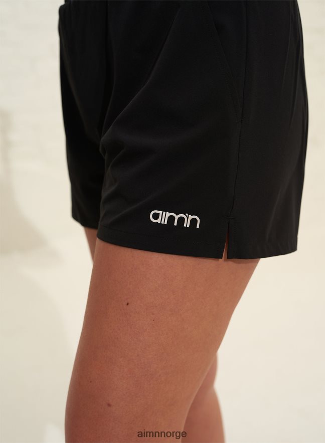 AIM'N kvinner svarte essensielle shorts 6FV40N504 klær