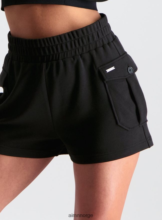 AIM'N kvinner svarte komfortable cargo-shorts 6FV40N572 klær