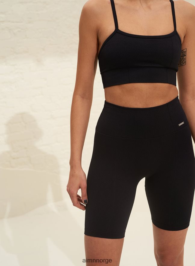 AIM'N kvinner svarte luksuriøse sømløse bikershorts 6FV40N466 klær
