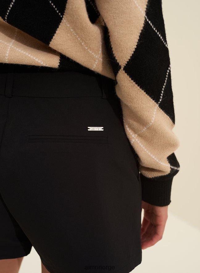AIM'N kvinner svarte tech shorts 6FV40N488 klær