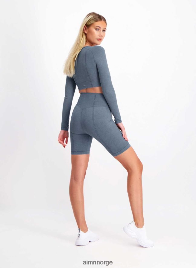 AIM'N kvinner vasket denim sømløse bikershorts 6FV40N535 klær