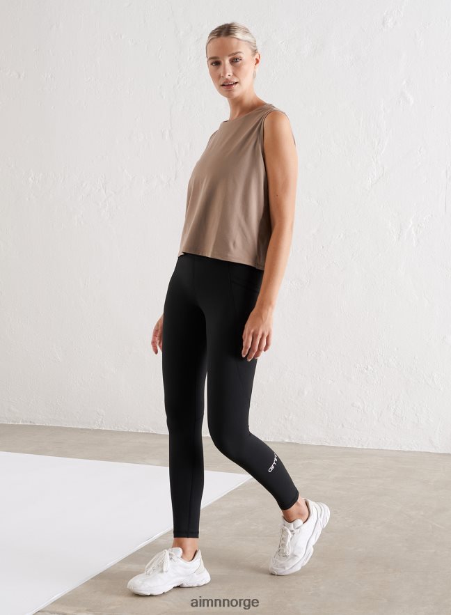 AIM'N kvinner espresso soft basic delt baktank 6FV40N354 klær