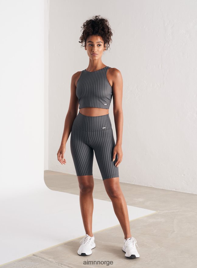 AIM'N kvinner nålestripe crop top 6FV40N291 klær