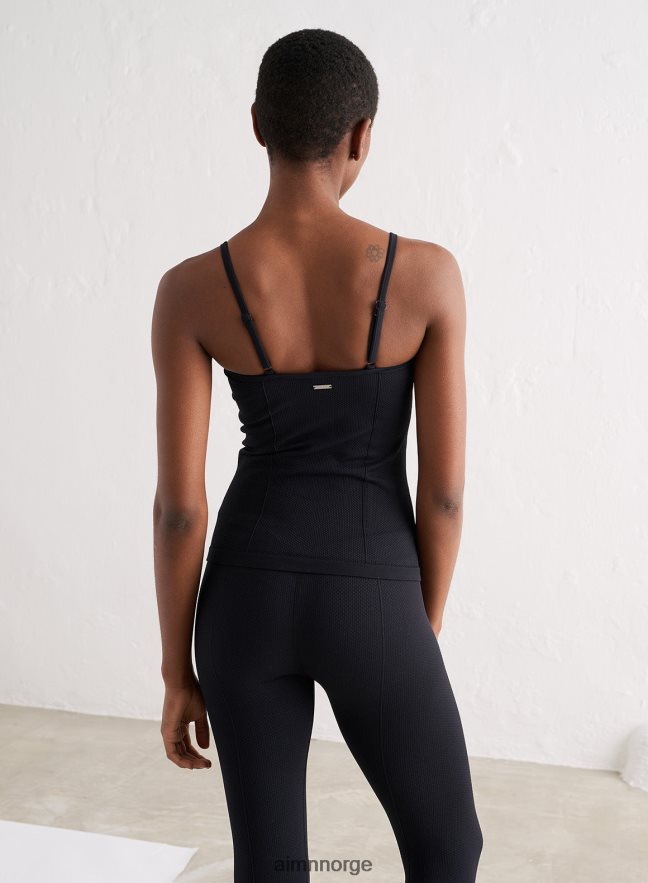 AIM'N kvinner sort luxe sømløs stropp singlet 6FV40N376 klær