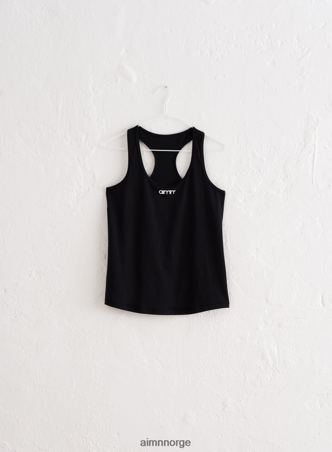 AIM'N kvinner svart myk basic racerback tank 6FV40N342 klær