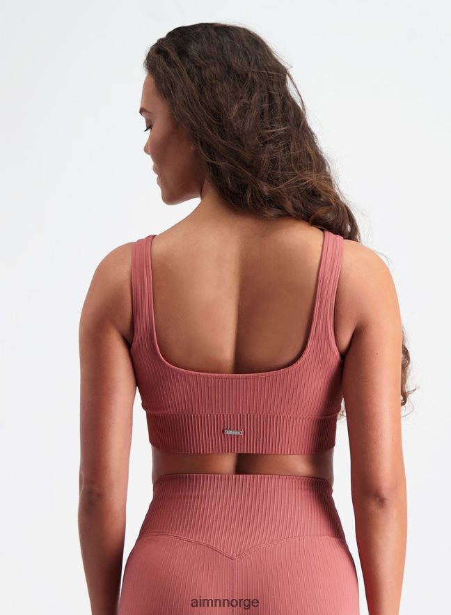AIM'N kvinner rosa beat ribbet sømløs bh 6FV40N284 klær