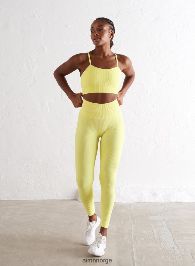 AIM'N kvinner lemonade ribbestrikkede sømløse tights 6FV40N41 klær