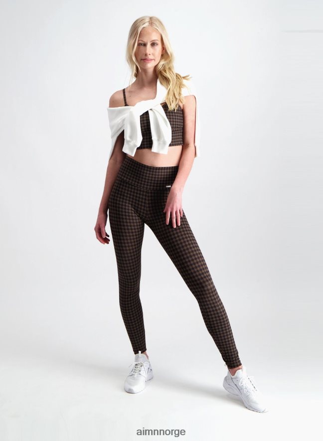 AIM'N kvinner macchiato dogtooth tights 6FV40N105 klær