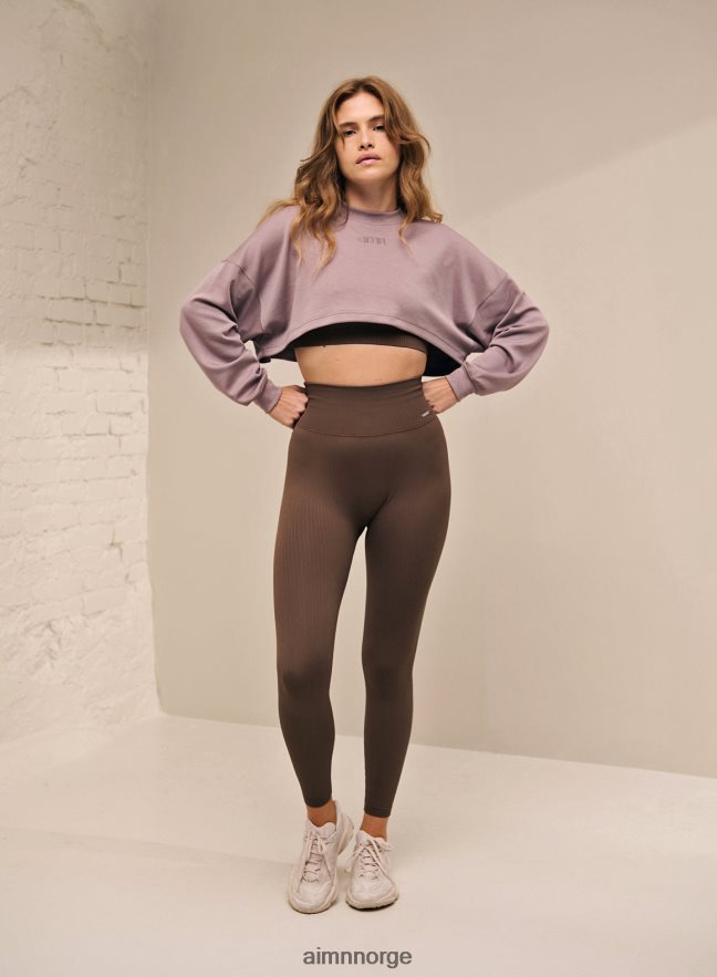 AIM'N kvinner macchiato ribbestrikkede sømløse tights 6FV40N18 klær