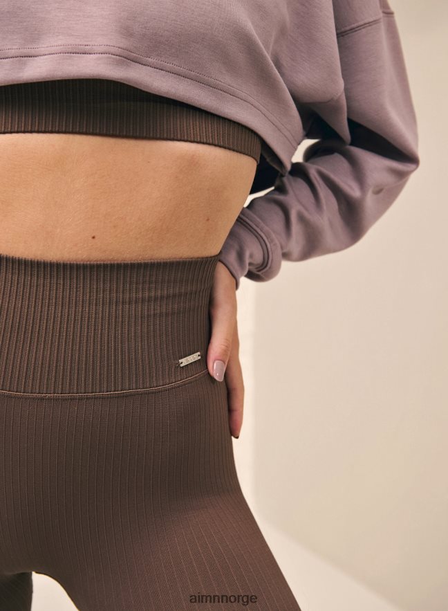 AIM'N kvinner macchiato ribbestrikkede sømløse tights 6FV40N18 klær
