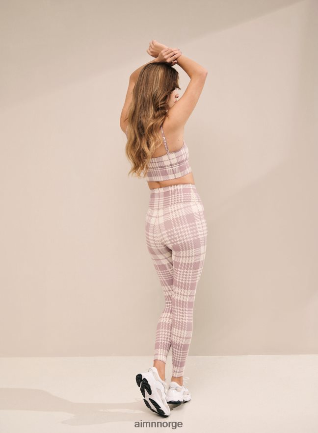 AIM'N kvinner støvete fiolette rutete tights 6FV40N116 klær