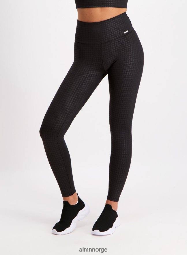 AIM'N kvinner svarte dogtooth tights 6FV40N112 klær