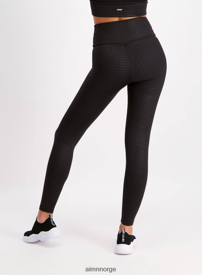 AIM'N kvinner svarte dogtooth tights 6FV40N112 klær