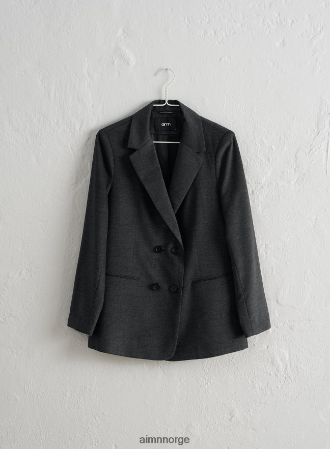 AIM'N kvinner dobbeltspent blazer i ull 6FV40N749 klær