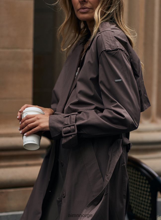 AIM'N kvinner macchiato resirkulert tech trenchcoat 6FV40N722 klær