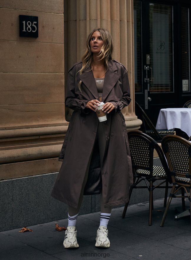 AIM'N kvinner macchiato resirkulert tech trenchcoat 6FV40N722 klær