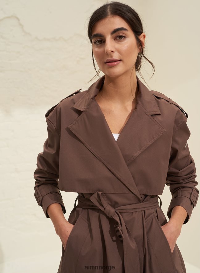 AIM'N kvinner macchiato resirkulert tech trenchcoat 6FV40N722 klær