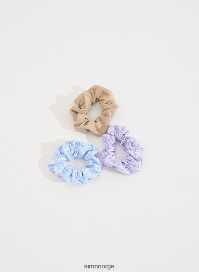 AIM'N kvinner 3-pakning scrunchies fleur blanche / fleur lavande / sand 6FV40N851 tilbehør