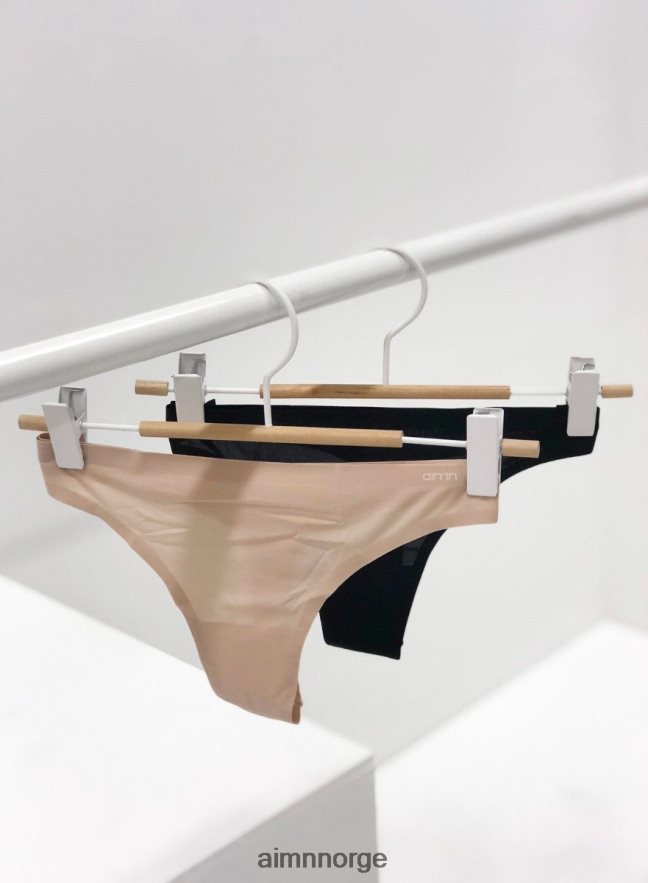AIM'N kvinner beige usynlig thong 3-pakning 6FV40N778 tilbehør
