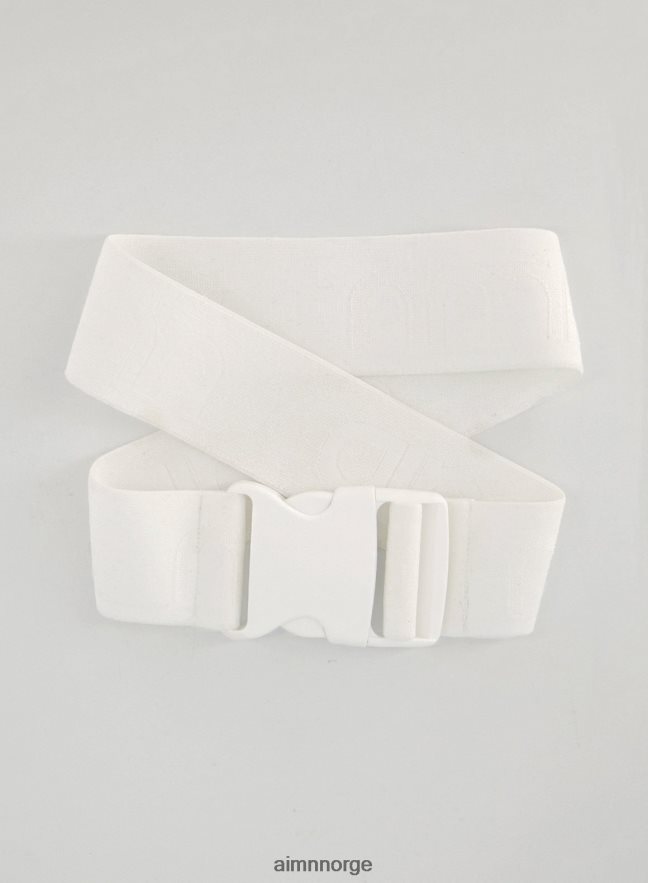 AIM'N kvinner off-white elastisk logospennebelte 6FV40N843 tilbehør