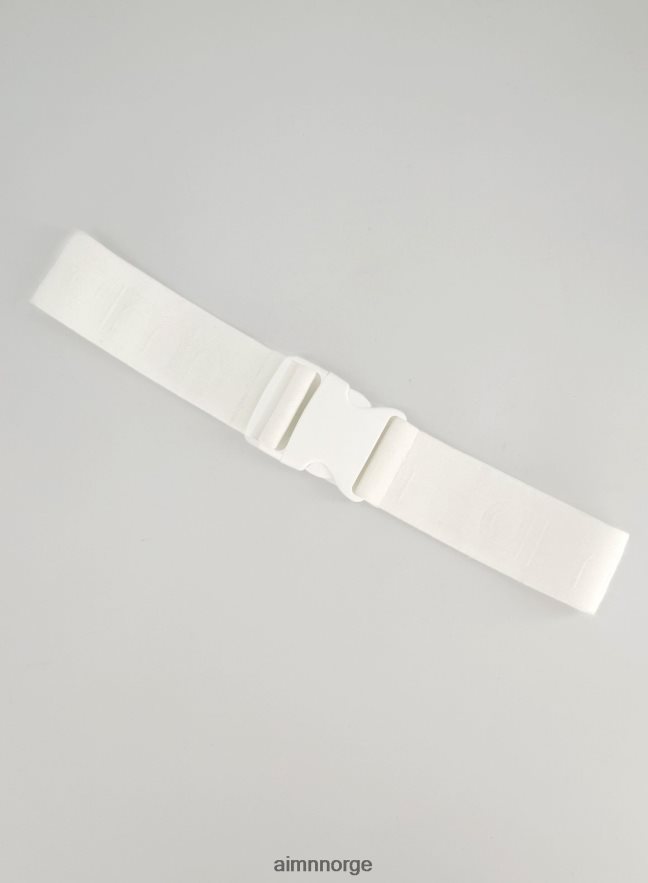 AIM'N kvinner off-white elastisk logospennebelte 6FV40N843 tilbehør